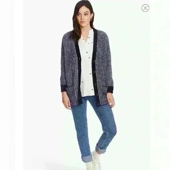 Court & Rowe Houndstooth Eyelash Cardigan - Picture 1 of 11